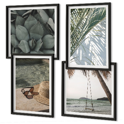 Composição de quadros Plantas tropicais para férias