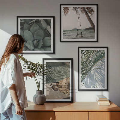 Composição de quadros Plantas tropicais para férias