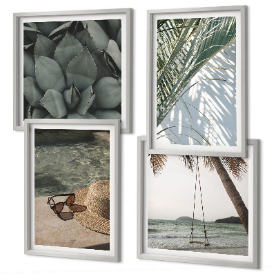 Composição de quadros Plantas tropicais para férias