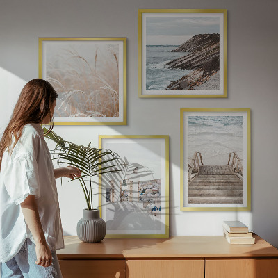 Composição de quadros Arquitetura marítima de Santorini