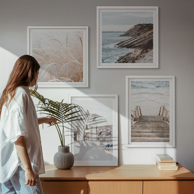 Composição de quadros Arquitetura marítima de Santorini