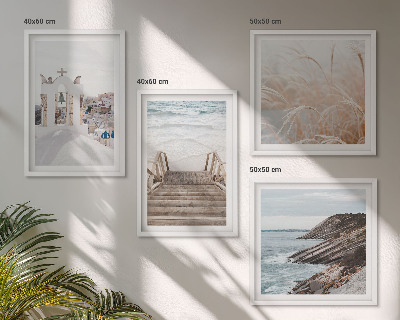 Composição de quadros Arquitetura marítima de Santorini