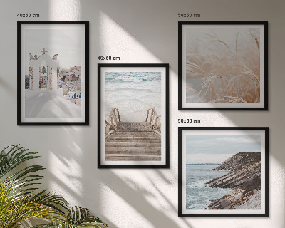 Composição de quadros Arquitetura marítima de Santorini