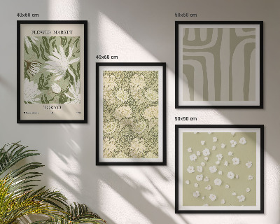 Composição de quadros Composições boho em tons pastel de plantas