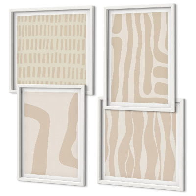 Composição de quadros Formas abstratas de padrões boho.