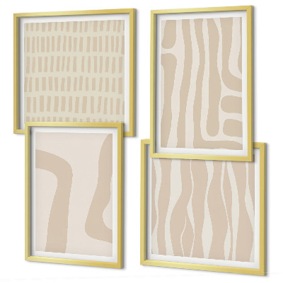 Composição de quadros Formas abstratas de padrões boho.