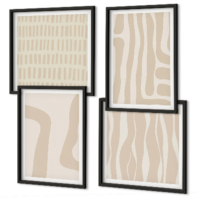 Composição de quadros Formas abstratas de padrões boho.