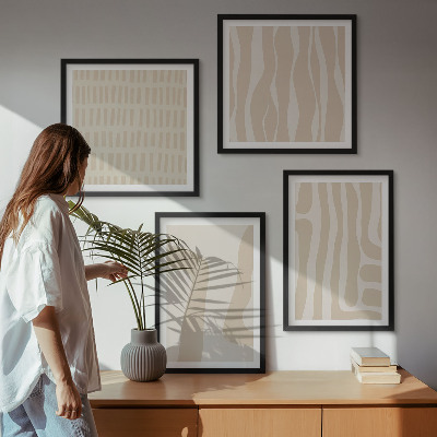 Composição de quadros Formas abstratas de padrões boho.