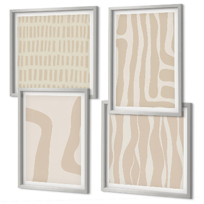 Composição de quadros Formas abstratas de padrões boho.