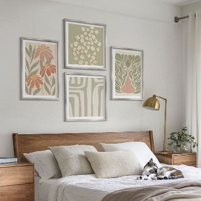 Composição de quadros Floral minimalista boho