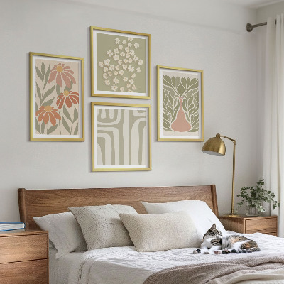 Composição de quadros Floral minimalista boho