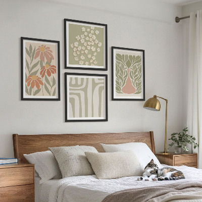 Composição de quadros Floral minimalista boho