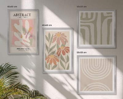 Composição de quadros Formas abstratas de plantas
