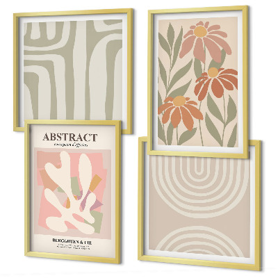 Composição de quadros Formas abstratas de plantas