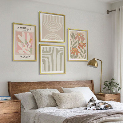 Composição de quadros Formas abstratas de plantas
