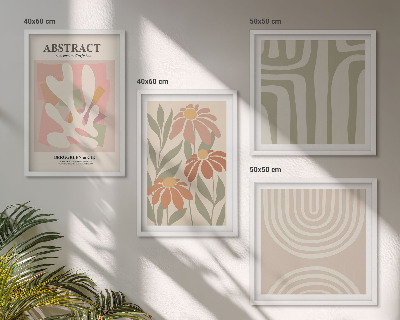 Composição de quadros Formas abstratas de plantas