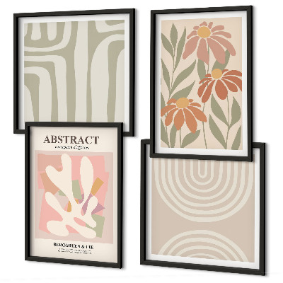 Composição de quadros Formas abstratas de plantas