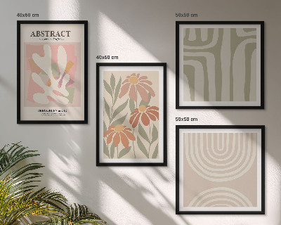 Composição de quadros Formas abstratas de plantas