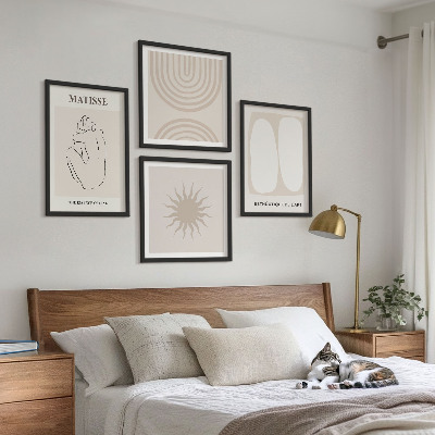 Políptico com moldura Linhas minimalistas elegantes