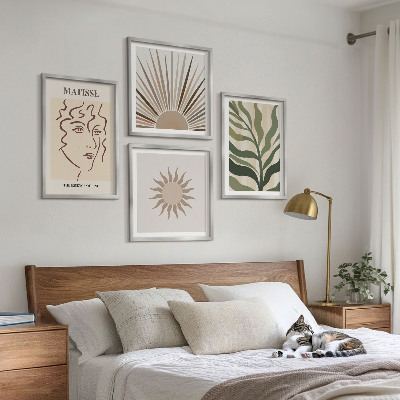 Composição de quadros Padrões abstratos de plantas