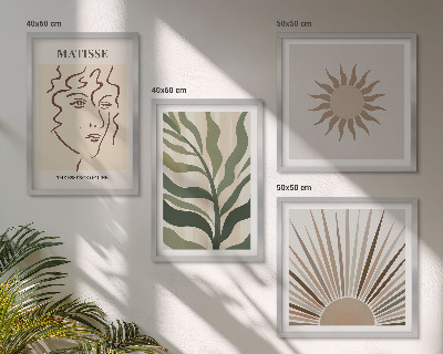 Composição de quadros Padrões abstratos de plantas