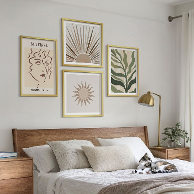 Composição de quadros Padrões abstratos de plantas