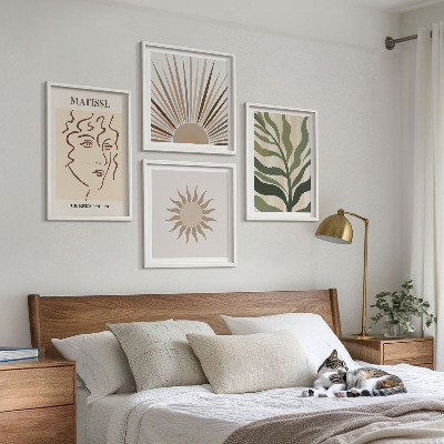 Composição de quadros Padrões abstratos de plantas