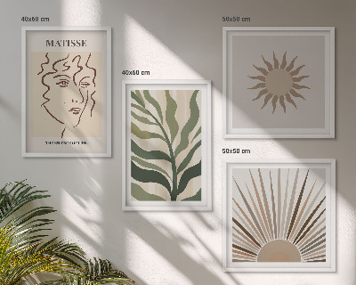 Composição de quadros Padrões abstratos de plantas