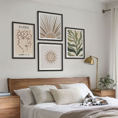 Composição de quadros Padrões abstratos de plantas
