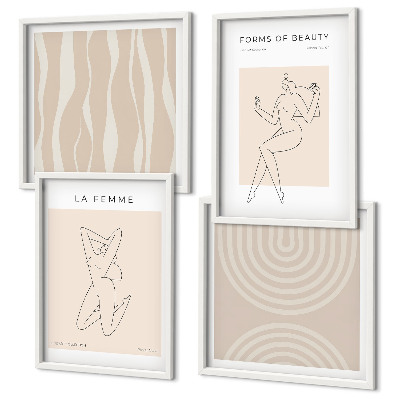 Composição de quadros Uma coleção de formas minimalistas