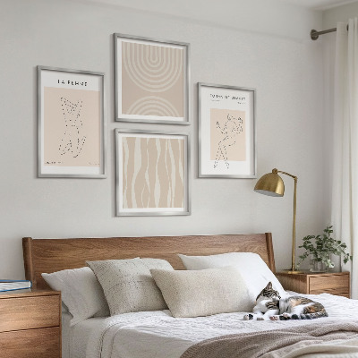 Composição de quadros Uma coleção de formas minimalistas
