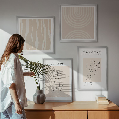 Composição de quadros Uma coleção de formas minimalistas