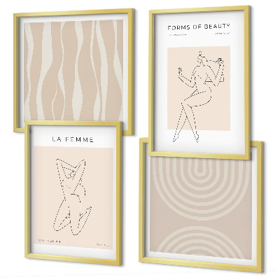 Composição de quadros Uma coleção de formas minimalistas