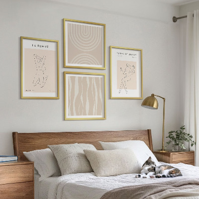 Composição de quadros Uma coleção de formas minimalistas