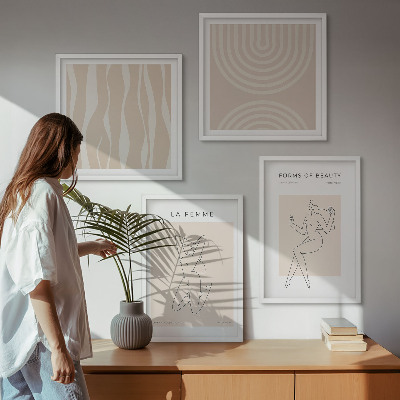 Composição de quadros Uma coleção de formas minimalistas