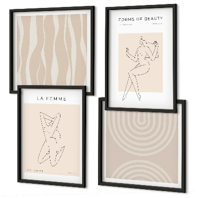 Composição de quadros Uma coleção de formas minimalistas