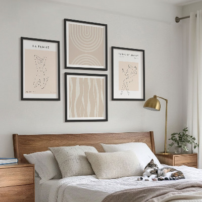 Composição de quadros Uma coleção de formas minimalistas