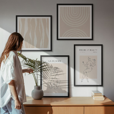Composição de quadros Uma coleção de formas minimalistas