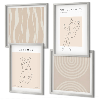 Composição de quadros Uma coleção de formas minimalistas