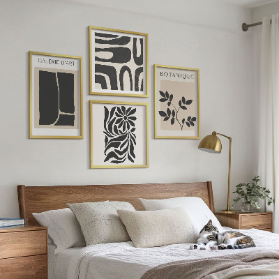 Composição de quadros Padrões abstratos de plantas