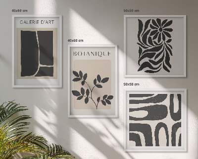 Composição de quadros Padrões abstratos de plantas