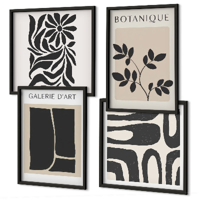 Composição de quadros Padrões abstratos de plantas