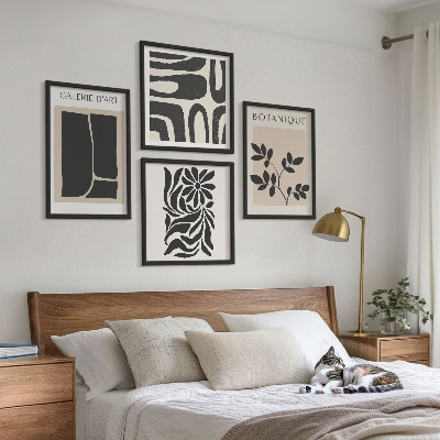 Composição de quadros Padrões abstratos de plantas