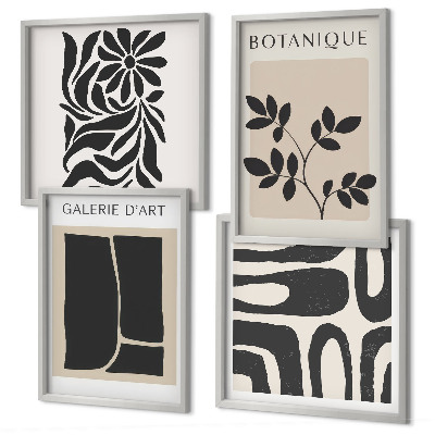Composição de quadros Padrões abstratos de plantas