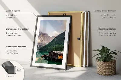 Políptico com moldura com padrões boho abstratos