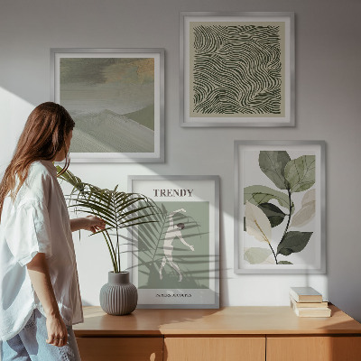 Composição de quadros Padrões abstratos de plantas
