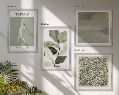 Composição de quadros Padrões abstratos de plantas