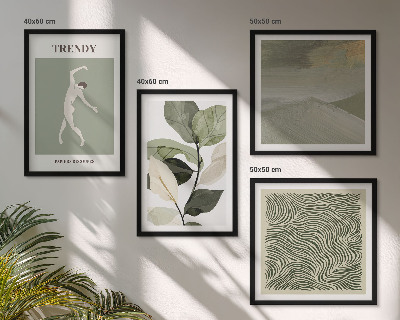 Composição de quadros Padrões abstratos de plantas
