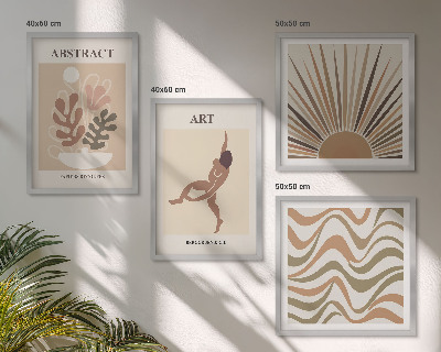 Composição de quadros Padrões abstratos boho de Matisse