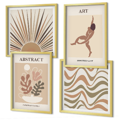 Composição de quadros Padrões abstratos boho de Matisse